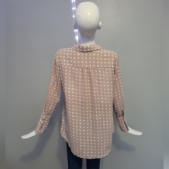 Pleione Tracy Dotted Long Sleeve Blouse, VGUC, Size S - Picture 3 of 7